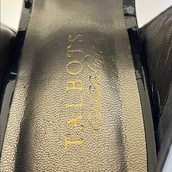 Talbots Black Strappy Heeled Sandals | Size 9B | Suede & Patent Mix | GUC - Picture 5 of 7